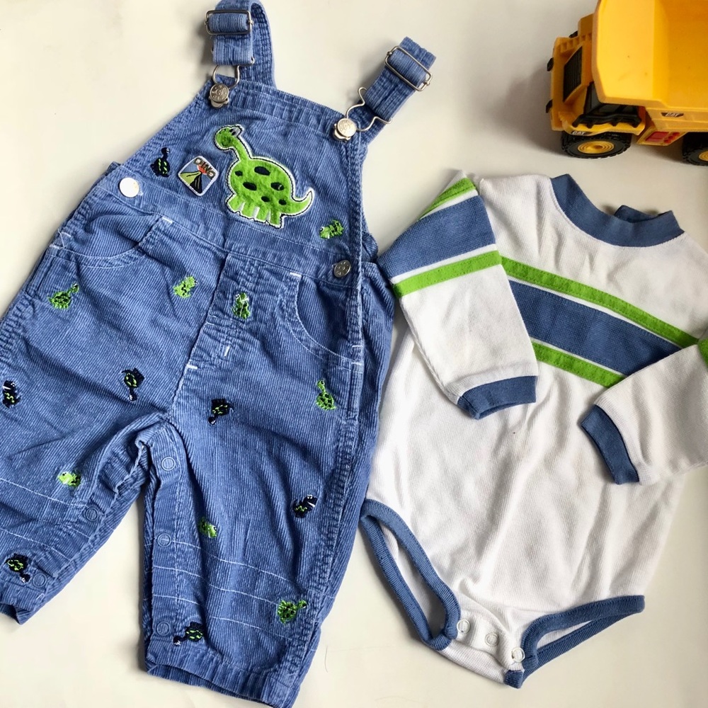 Dinosaur Overalls Set